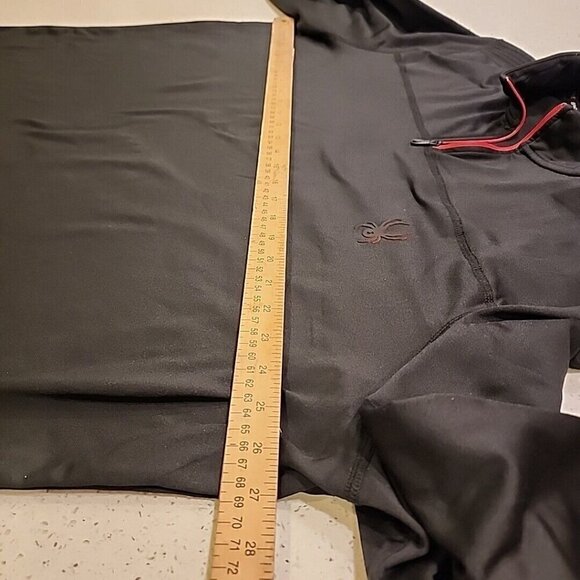 Mens Spyder Fleece XXL Black Long Sleeve 1/4 Zip Athletic Top Sweatshirt - Picture 6 of 7